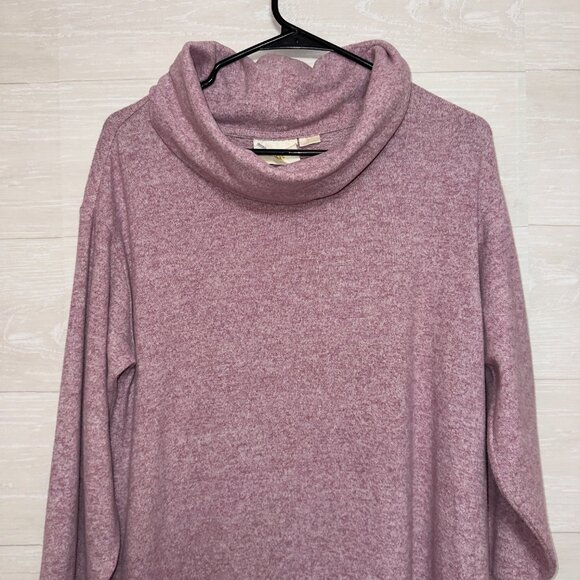 Maeve Anthropologie Women's Small Pink Purple Cowl Neck Tunic Top Sweater Dress - Picture 5 of 8